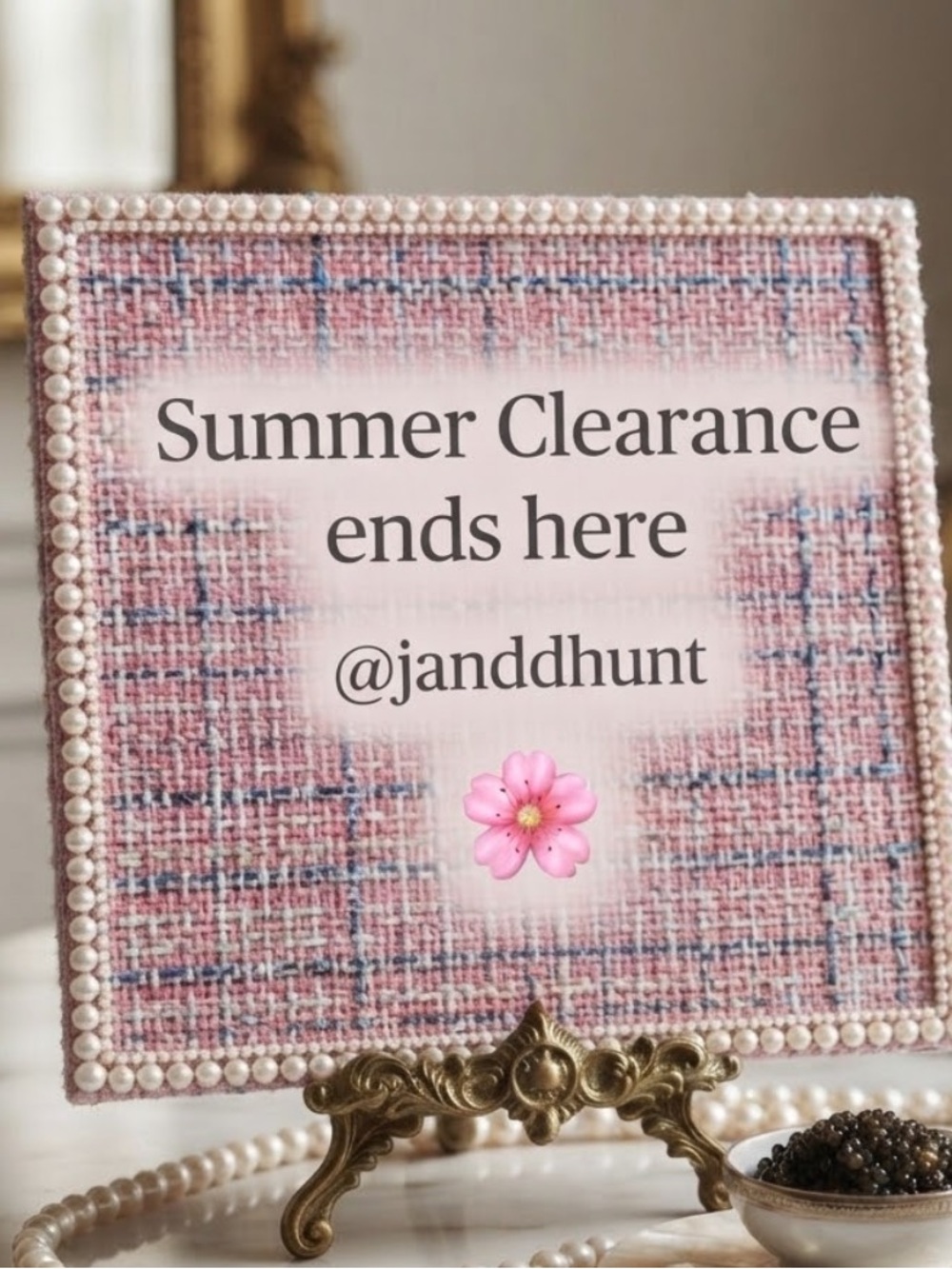 All items after the sign are not part of the summer clearance sale